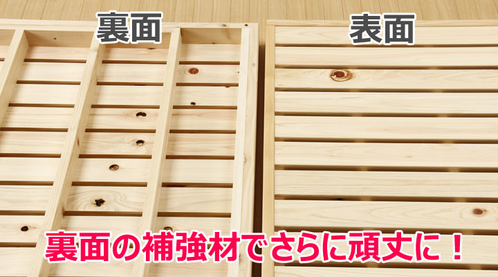 裏面の補強材でさらに頑丈に。