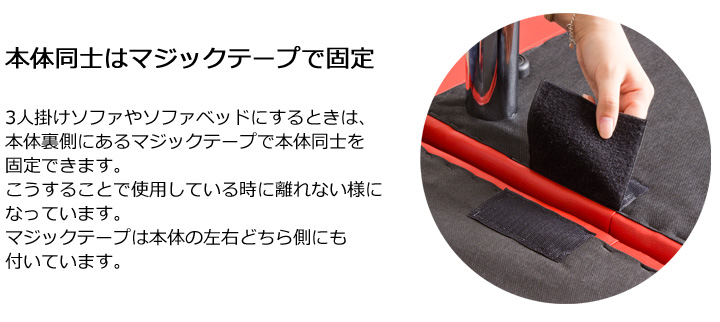 マジックテープで固定